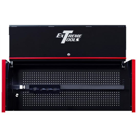 Extreme Tools Extreme Tools RX Series Professional 55""W x 25""D Extreme Power Workstation&reg; Hutch Black; Red Drawer Pulls