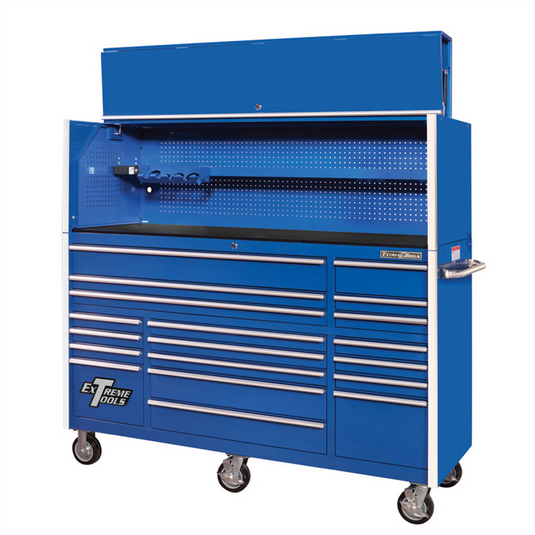 Extreme Tools RX Series 72"" Pro Hutch & 19 Drawer Rolle