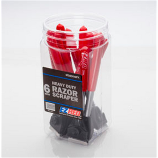E-Z Red 10PC 6"" Scraper Display