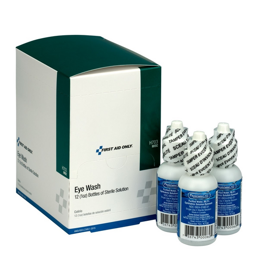 First Aid Only Eyewash Bottle Screw Cap 1 oz. 12/box