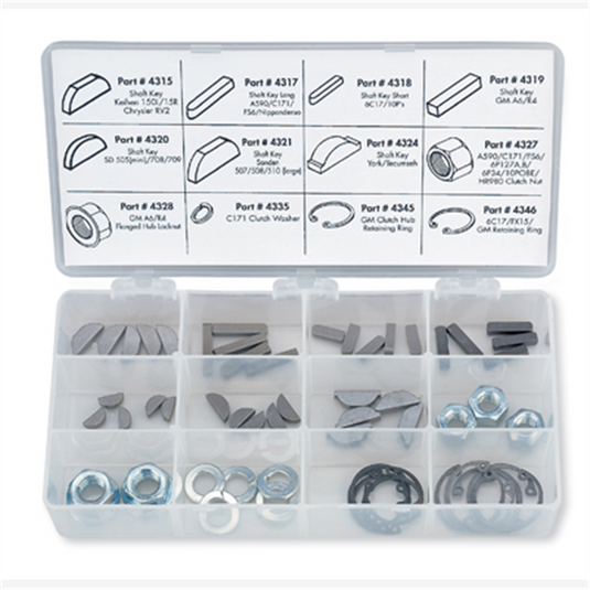 FJC KEY WAY NUT SNAP RING ASSORTMENT