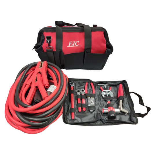 BOOSTER CABLES IN TOOL BAG 2/0 GA. 25 FT - 800 AMP CLAMP - COM DUTY