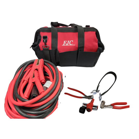 FJC Booster Cable Set - 2/0 GA.; Tool Bag; and Battery Tools