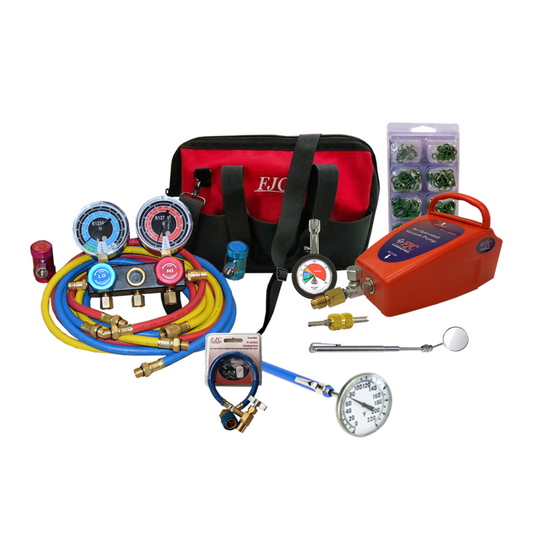 FJC R-1234yf A/C TOOLS IN A TOTE
