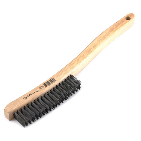 Forney Industries Scratch Brush with Long Handle; Carbon; 3 x 19 Rows