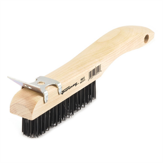 Forney Industries Scratch Brush with Scraper; Carbon; 4 x 16 Rows