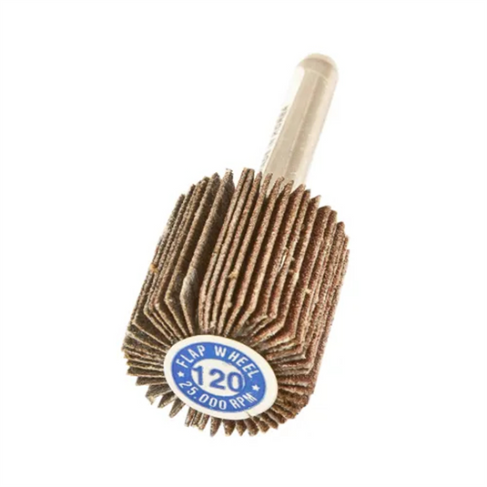 Forney Industries Flap Wheel; Shank Mounted; 1 in x 1 in; Grit: 120 5 PK