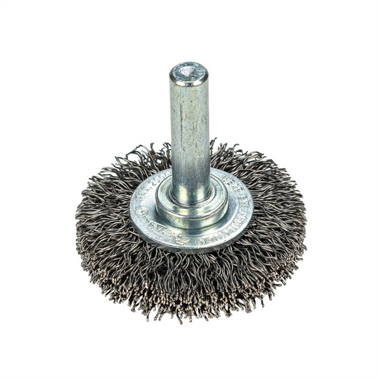 Forney Industries Command PRO Wire Wheel; Crimped; 1-1/2 in x .014 in x 1/4 in Shank; Bulk
