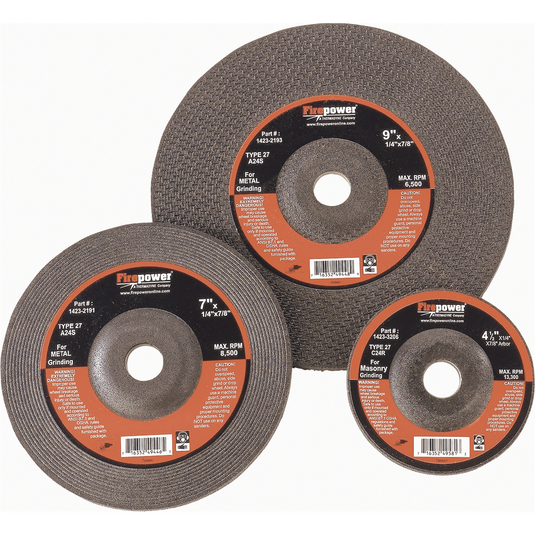 Firepower GRINDING WHEEL T-27; 4-1/2