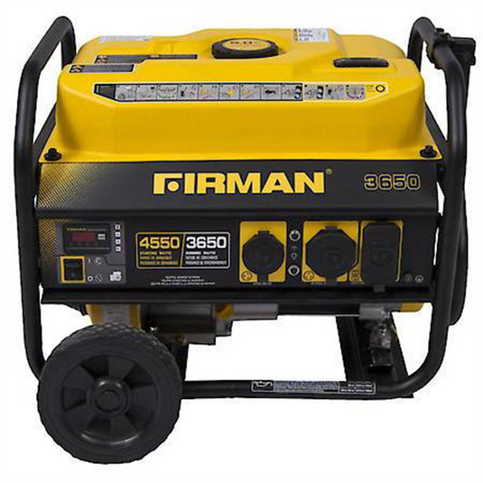 Firman FIRMAN 4550/3650 Watt Recoil Start Gas Portable Generator cETL Certified With Wheel Kit