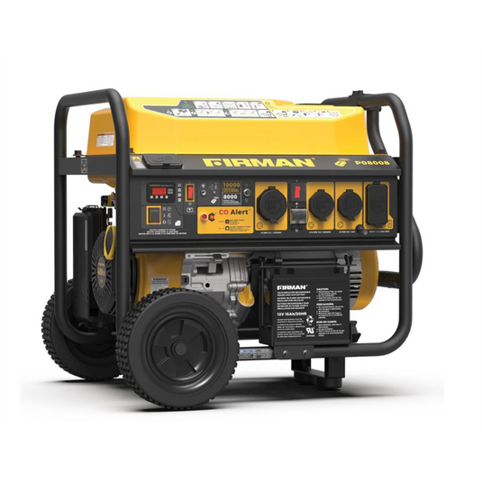 Firman Generator; 8000W/10;000W; Gasoline; Remote Start; 120/240V; w/ Wheel Kit; CO