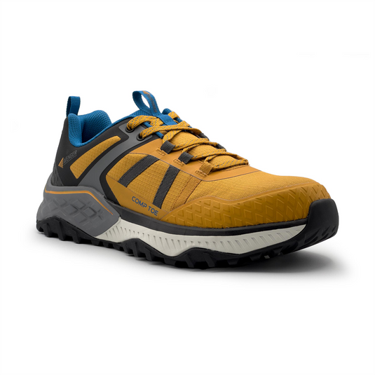 Avenger Work Boots AERO Trail - Men's  Low Top Shoe - Composite Toe - CT |EH |SR - Yellow / Blue - Size: 10 - E - (Wide)