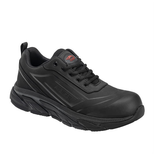 Avenger Work Boots Avenger Work Boots - K4 Series - Men's Oxford Low Top Tactical Shoe - Aluminum Toe - AT |EH |SR - Black - Size: 9.5M