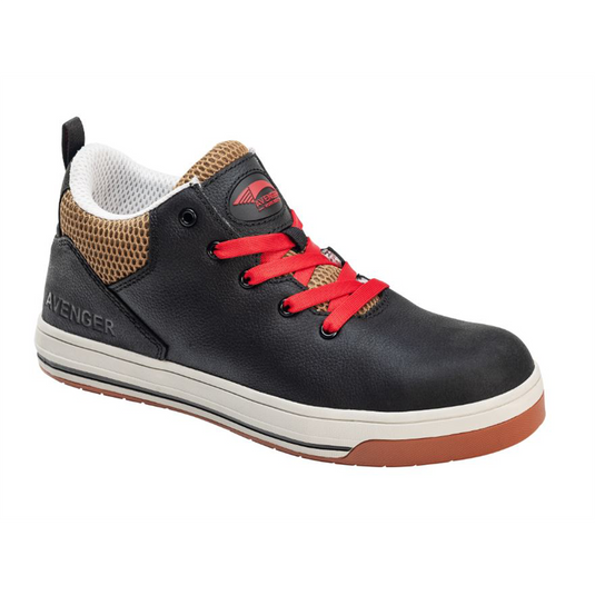 Avenger Swarm Series - Men's Mid Top Casual Boot - Aluminum Toe - AT | SD | SR - Black | Tan - Size: 12W