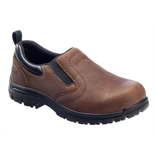 Avenger Foreman Series - Men's Low Top Slip-On Shoes - Composite Toe - IC|EH|SR - Brown/Black - Size: 11.5W