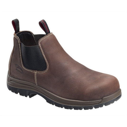 Avenger Foreman Romeo Series - Men's Mid Top Slip-On Boots - Composite Toe - IC|EH|SR|PR - Brown/Black - Size: 16W