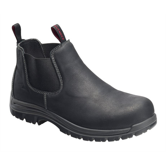Avenger Foreman Romeo Series - Men's Mid Top Slip-On Boots - Composite Toe - IC|EH|SR|PR - Black/Black - Size: 17M