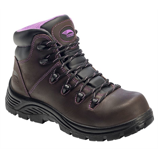 Avenger Framer Series - Women's High Top Work Boots - Composite Toe - IC|EH|SR|PR - Brown/Black - Size: 5W