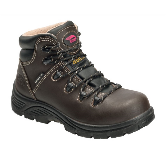 Avenger Framer Series - Women's High Top Work Boots - Composite Toe - IC|EH|SR|PR - Brown/Black - Size: 10W