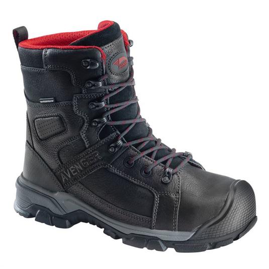 Avenger Ripsaw Series - Men's High-Top 8&rdquo; Boots - Aluminum Toe - IC|EH|SR|PR - Black/Black - Size: 9M