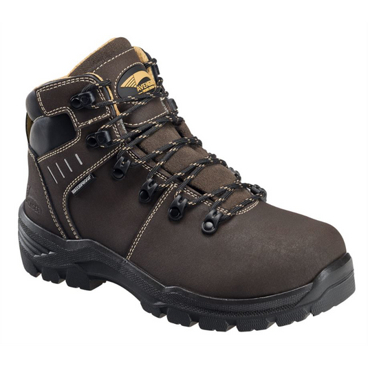 Avenger Work Boots Avenger Work Boots - Hammer Series - Men's Met Guard 8"" Work Boot - Carbon Toe - CN | EH | PR | SR - Brown - Size: 12W