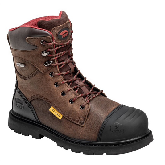 Avenger Hammer Series - Men's Met Guard 8"" Work Boot - Carbon Toe - CN | EH | PR | SR - Brown - Size: 10W