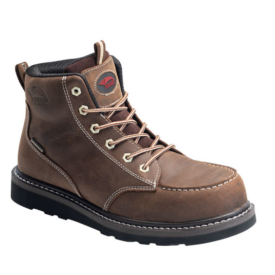 Avenger Work Boots Wedge Series - Men's Boots - Soft Toe - EH|SR - Brown/Black - Size: 12M
