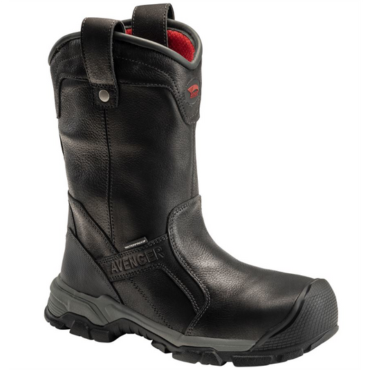 Avenger Work Boots Avenger Work Boots - Ripsaw Wellington Series - Men's Boots - Aluminum Toe - IC|EH|SR|PR - Black/Black - Size: 17W