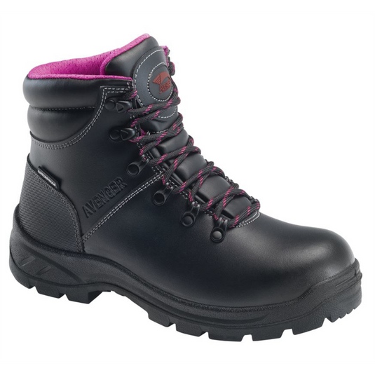 Avenger Work Boots Avenger Work Boots - Builder Series - Women's Boots - Steel Toe - IC|EH|SR - Black/Black - Size: 4M