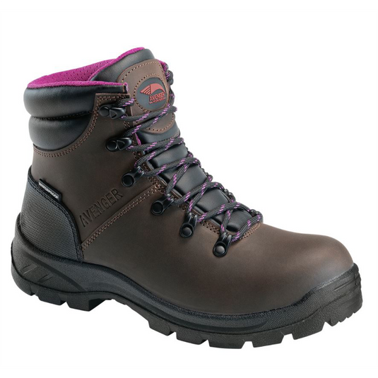 Avenger Work Boots Avenger Work Boots - Builder Series - Women's Boots - Steel Toe - IC|EH|SR - Brown/Black - Size: 4W