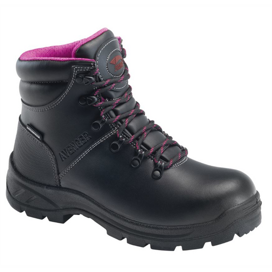 Avenger Work Boots Avenger Work Boots - Builder Series - Women's Boots - Soft Toe - EH|SR - Black/Black - Size: 5'5M
