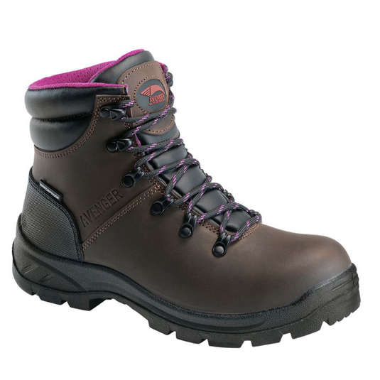 Avenger Work Boots Avenger Work Boots - Builder Series - Women's Boots - Soft Toe - EH|SR - Brown/Black - Size: 5'5M