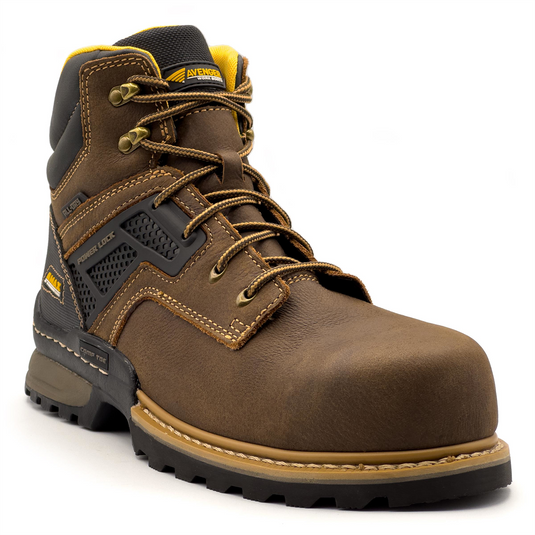 Avenger Work Boots A-MAX DOZER &hyphen; Men�s High Top Boots - Composite - CT|EH|SR|WP  &hyphen; Brown - Size: 8.5 - E - (Wide)