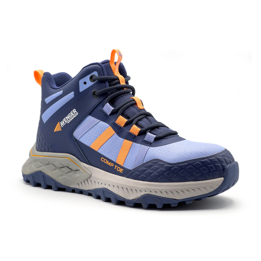 Avenger Aero Trail Mid - Women's - CT|EH|SR|SF|WP - Light Blue / Grey - Size: 9 - B - (Medium)