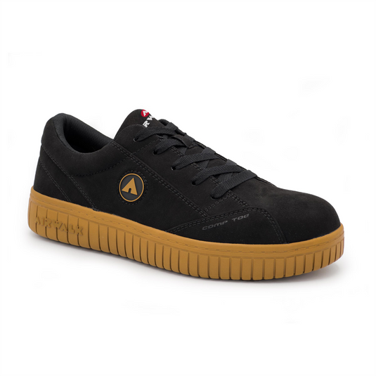 AIRWALK CAMINO - Men's Low Top Shoe - CT|EH|SR - Black/Gum - Size: 9.5 - 4E - (Ultra Wide)
