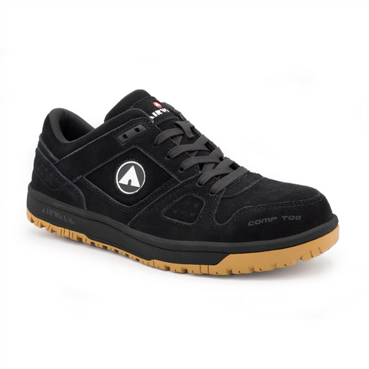 AIRWALK MONGO - Mens Low Top Shoe - CT|EH|SR - Black/Gum - Size: 10.5 - E - (Wide)