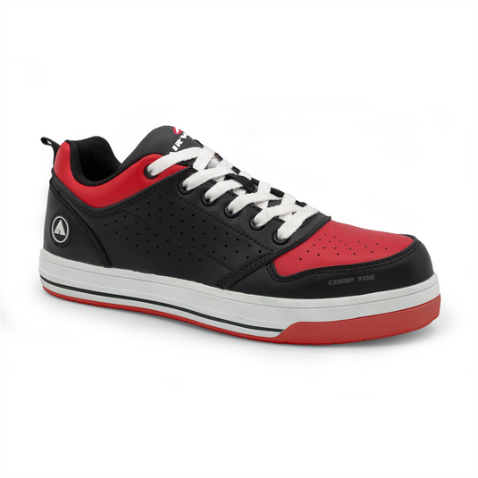 Airwalk AIRWALK - ARENA Series - Men's Low Top Shoe - CT|EH|SR - Black/Red - Size: 7M