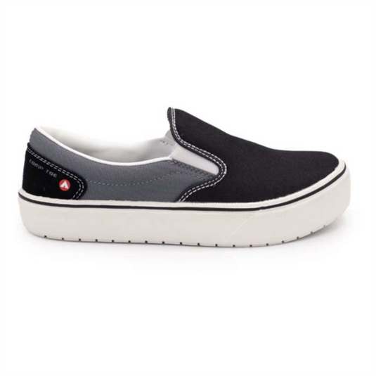 Airwalk AIRWALK - VENICE - Men's Canvas Slip On - CT|EH|SF|SR - Black / Castle Rock - Size: 10.5 - D - (Regular)