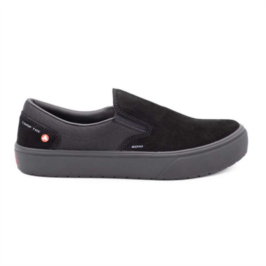 Airwalk AIRWALK - VENICE SD10 - Men's Suede Slip On - CT|SD|SF|SR - Black / Black - Size: 11 - D - (Regular)