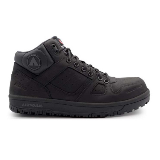 Airwalk AIRWALK - MONGO MID SD10 - Men's Mid Top Shoe - CT|SD|SF|SR - Black / Black - Size: 9.5 - D - (Regular)