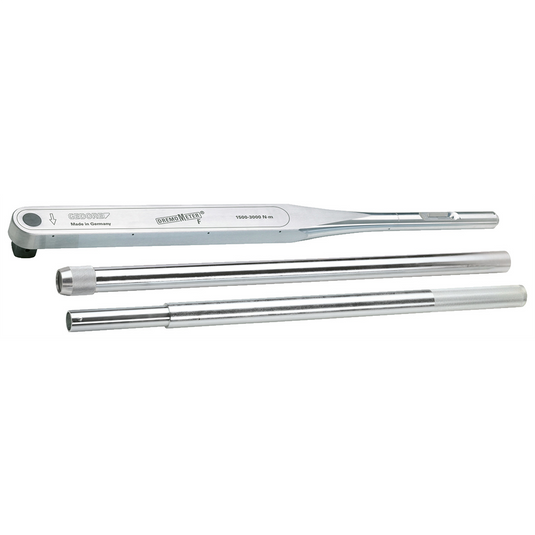 Gedore DREMOMETER INDUSTRIAL Torque Wrench; Type F; 1.1/2"" Drive; 1500-3000 Nm; with two ALU Extension Tubes