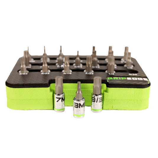 Grip Edge Tools 20 Piece 1/4 Inch Drive Short RPT Hex Driver Set