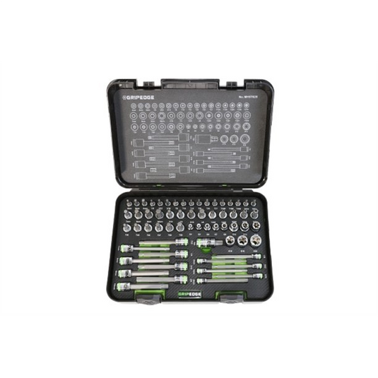 Grip Edge Tools 62-PC Master RPT Hex & Star Driver Set