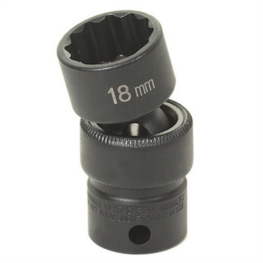 Grey Pneumatic SOC 15MM 3/8D IMP UNIV 12PT BLK