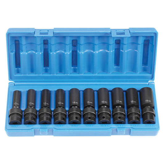 Grey Pneumatic 3/8"" DR 10PC DP UNIV METRIC