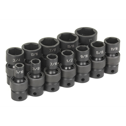 Grey Pneumatic 12 PC 3/8"" DR 6 PT STANDARD LENGTH FRAC UNIV SET