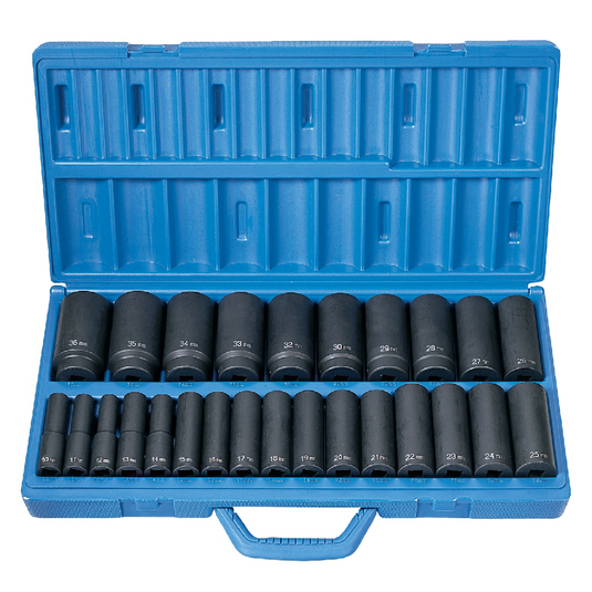 Grey Pneumatic 26 PC 1/2"" DR DEEP LENGTH METRIC MASTER SET