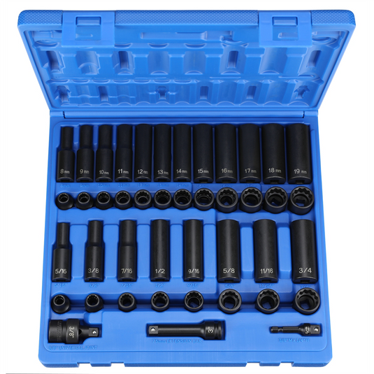 Grey Pneumatic 3/8"" Dr. 43 Pc. Standard/Deep SAE/Metric -12 Point