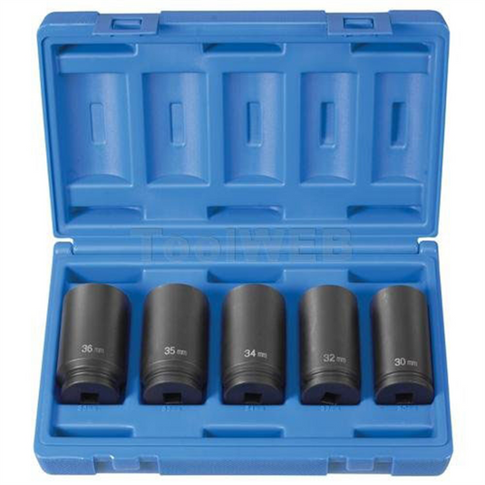Grey Pneumatic 1/2"" DR 5 PC SPINDLE NUT SET