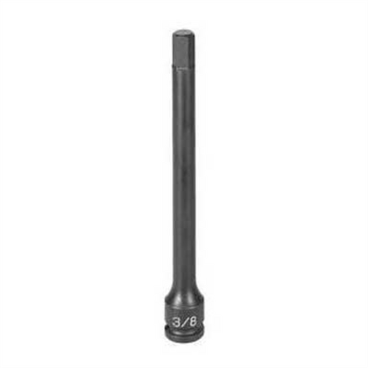 Grey Pneumatic SOC 8MM 3/8D IMP HEX LG MALE BLK